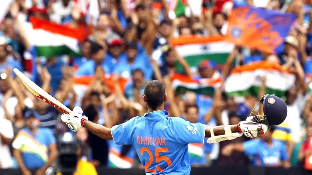 ورلڈ کپ میں بھارت کے پہلے میچ میں نصف سنچری بنانے والے شیکھر دھون نے اس مرتبہ سنچری بنائی ہے۔