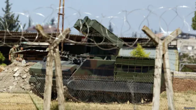 土耳其南部哈塔伊省与叙利亚接壤的边境哨卡