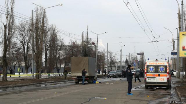 На месте взрыва в Харькове