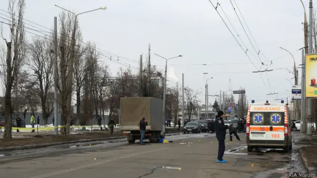 На месте взрыва в Харькове