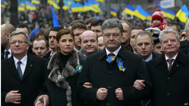 Коморовский и супруги Порошенко