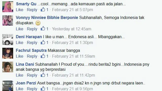 Komentar di Facebook BBC Indonesia