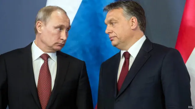 Путин и Орбан в Венгрии