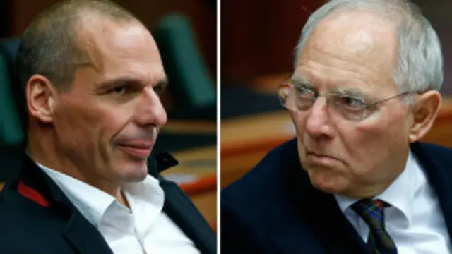 Schaueble y Varoufakis