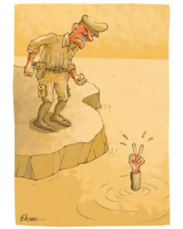 کارتون احسان گنجی، بی قانون