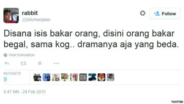 Sejumlah pengguna mengungkapkan kekhawatiran atas aksi main hakim sendiri.