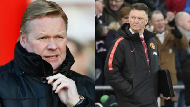 南安普敦主帥科曼（左）和範加爾