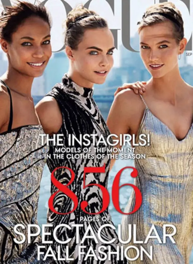 迪瓦伊等当红“快拍女孩”模特的《Vogue》封面