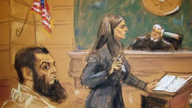 جج نے خاکے بنانے والے آرٹسٹ کو حکم دیا کہ وہ برطانوی ایجنٹس کی ظاہری شکل کو مزید بہتر بنائیں