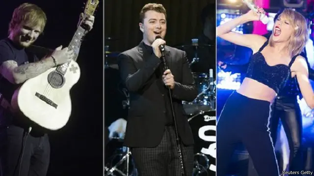 إد شيران، وسام سميث، وتايلور سويفت