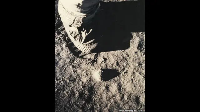 Boot print on the lunar surface, Apollo 11, July 1969