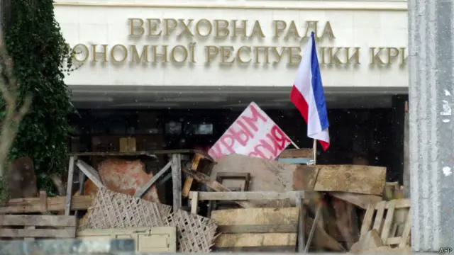 Забарикадований парламент Криму