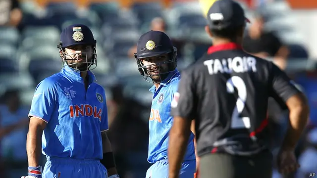 روہت شرما اور ویراٹ کوہلی نے عمدہ بلے بازی کی اور 50 سے زیادہ رنز کی شراکت قائم کی