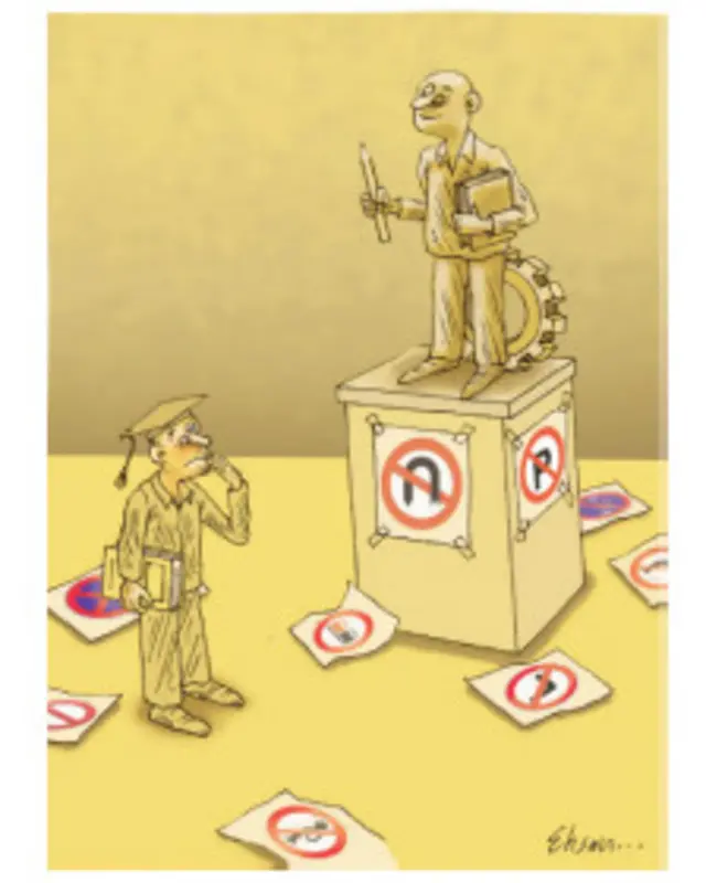 کارتون احسان گنجی، بی قانون