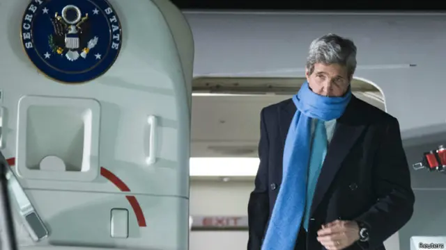 وصل كيري إلى جنيف أمس