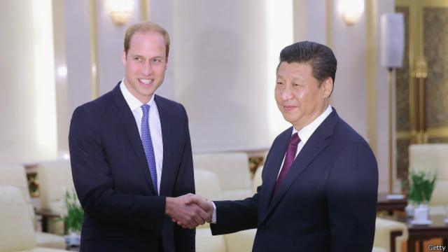 Príncipe Guillermo y Xi Jinping