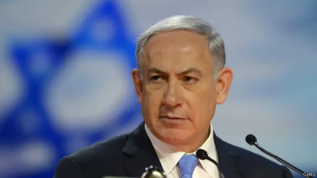 以色列总理内塔尼亚胡周一在亲以色列游说组织发表演讲