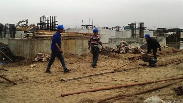 Nhà máy thép của Formosa đang được xây dựng