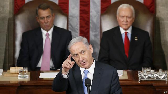 El primer ministro israelí centró en Irán su discurso ante el Congreso.