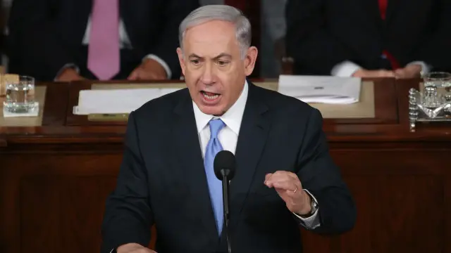 قال نتنياهو خلال كلمة القاها أمام الكونغرس الأمريكي إن " ايران تمثل تهديداً للعالم أجمع"