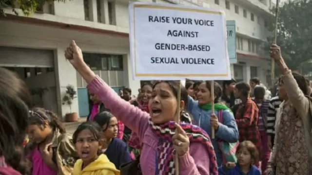 Delhi woman protest