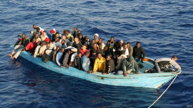 refugiados en el mar Mediterráneo