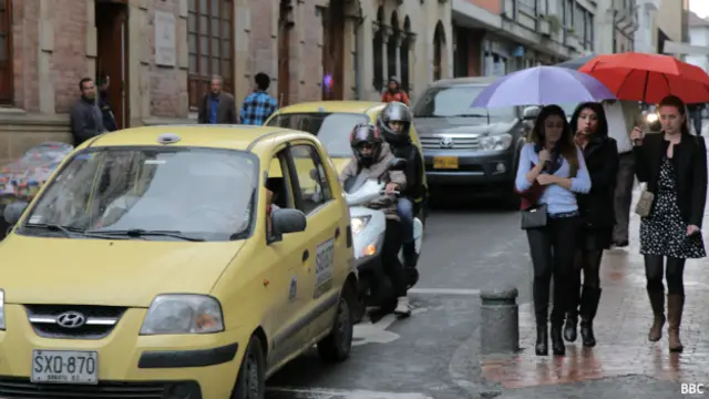 Tránsito en La Candelaria, Bogotá