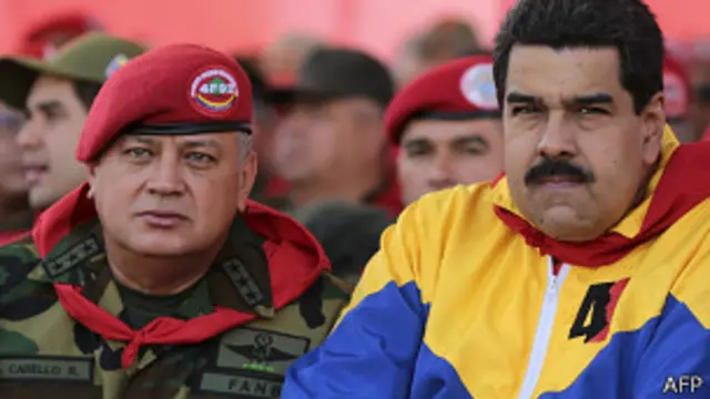 Presidente de Venezuela Nicolás Maduro y presidente de la Asamblea Nacional Diosdado Cabello