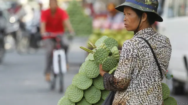 Trabajadora camboyana