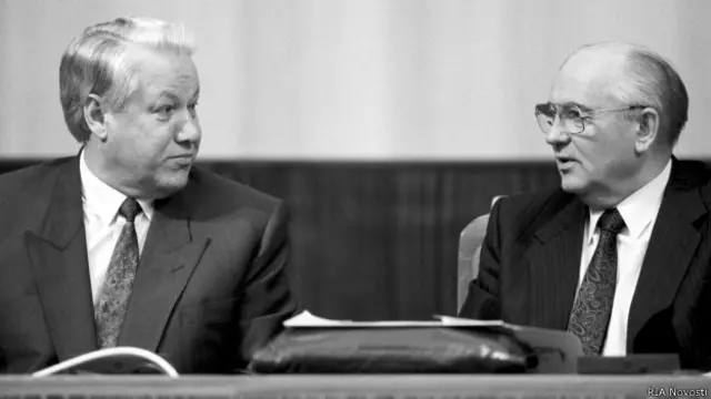 Михаил Горбачев и Борис Ельцин