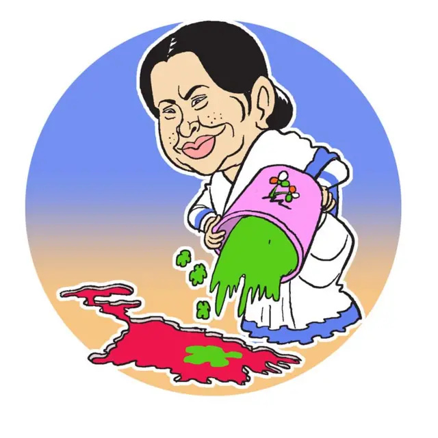 ममता बनर्जी, कार्टून, मंजुल