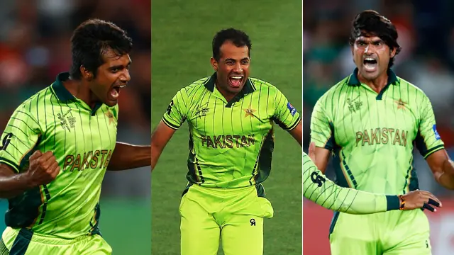 پاکستان کی جانب سے محمد عرفان، راحت علی اور وہاب ریاض نے تین تین وکٹیں حاصل کیں