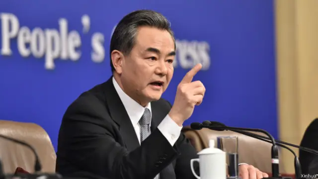 中国外交部长王毅答记者问