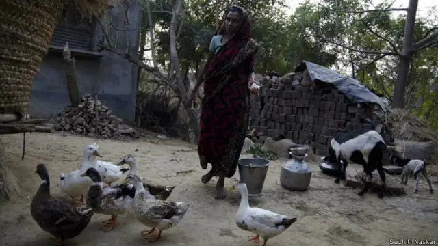 महिला, केलाई गाँव, मुर्शिदाबाद, पश्चिम बंगाल, भारत