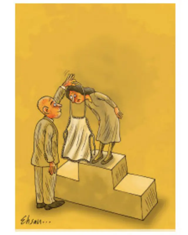 روز زن - کارتون احسان گنجی، بی قانون