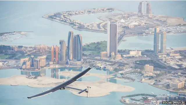 نفذت الطائرة رحلات تجريبية في أجواء أبو ظبي خلال الأيام الماضي قبل بدء الرحلة.