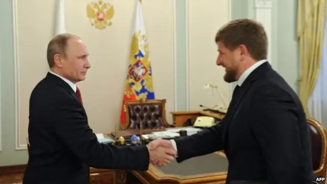 Tổng thống Nga và lãnh đạo Chechnya Ramzan Kadyrov
