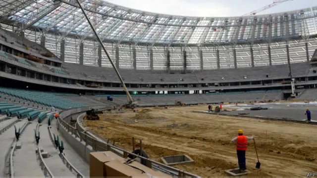 Строительство стадиона в Баку