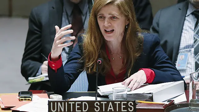 美国常驻联合国大使萨曼莎·鲍尔表示，使用化学武器是“野蛮行径”。