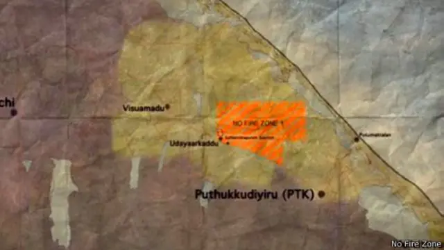 ‘නෝ ෆයර් සෝන්’ වාර්තා චිත්රපටයේ දර්ශන රූප රාමුවක්