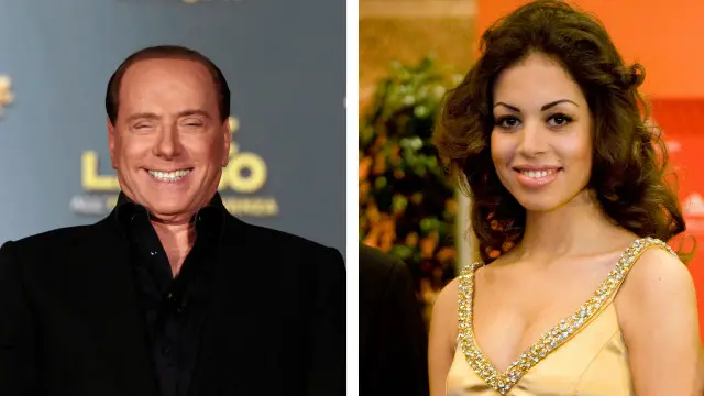 ينفي برلسكوني والراقصة المغربية كريمة المحروقي (17 عاماً) والمعروفة باسم "روبي سارقة القلوب"مزاعم اقامتهما علاقة جنسية