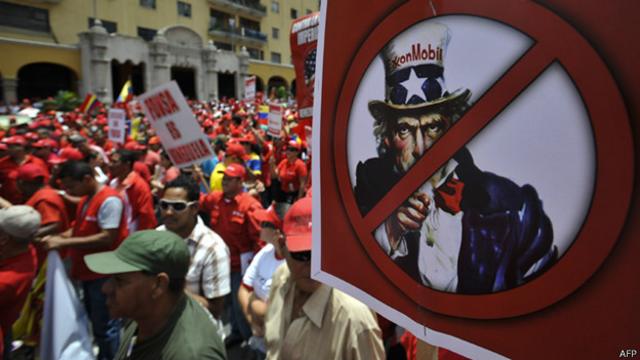 Protesta contra EEUU en Venezuela