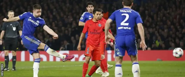 Cahill ghi bàn ở Champions League cho Chelsea ở mỗi mùa bóng trong ba năm qua.