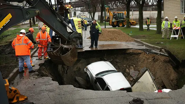 Провал грунта в Чикаго