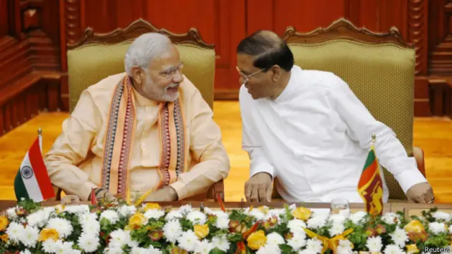 印度總理莫迪到訪斯里蘭卡。