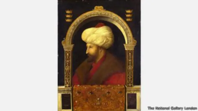 لوحة تصوّر السلطان محمد الثاني الذي هاجمت جيوشه القسطنطينية واستولت عليها في مايو/ أيار 1453 