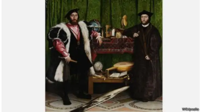 تشكل لوحة "السفيران" التي رسمها هانز هولبين الأصغر عام 1533 نموذجا جيدا لاستخدام البساط كرمز فعال يشير إلى مكانة الأشخاص