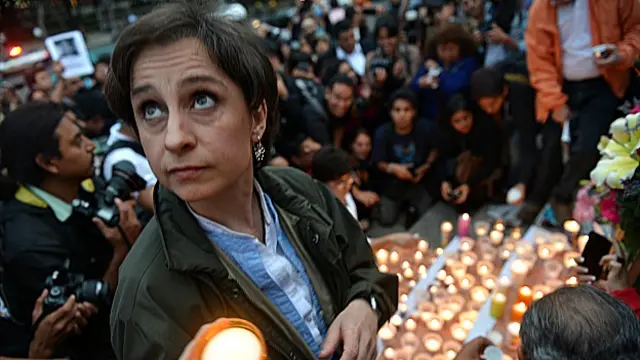 Cármen Aristegui es una de las periodistas más conocidas en México. Foto Getty Images.