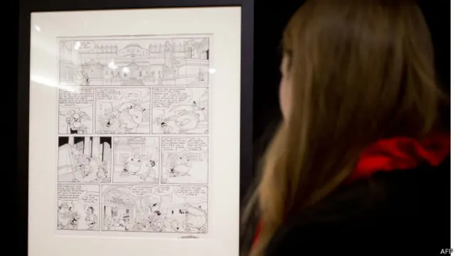 ऐस्टरिक्स के एक कार्टून की मूल कलाकृति