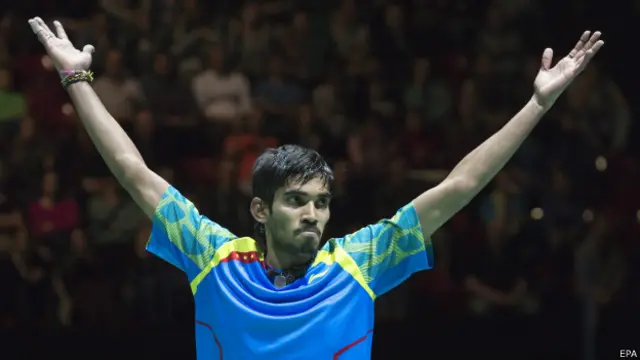 श्रीकांत ने डेनमार्क के विक्टर एक्सेलसेन को हराया